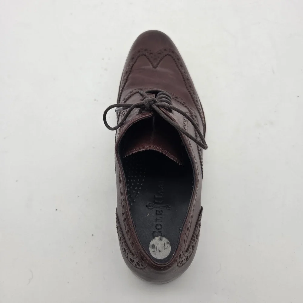 Cole Haan Air Madison Wingtip Men's US 7.5M Brown C10845 Leather Dress Shoes